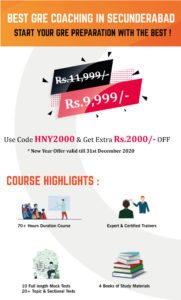Display it on Google SERP when it search for "BEST GRE Coaching in Secunderabad"