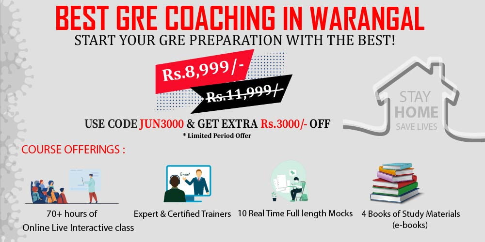 Display it on Google SERP when it search for "Best GRE Coaching in Warangal"