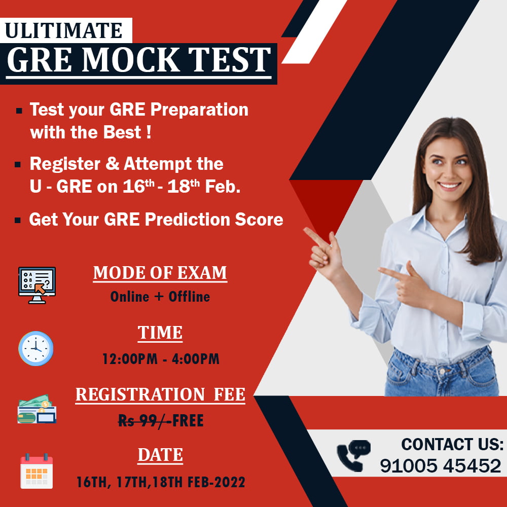 Free GRE Mock Test 2022 - All India Mock GRE Test