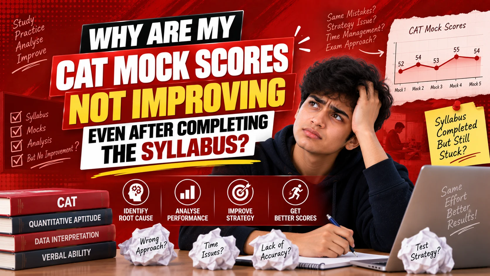 CAT mock scores not improving
